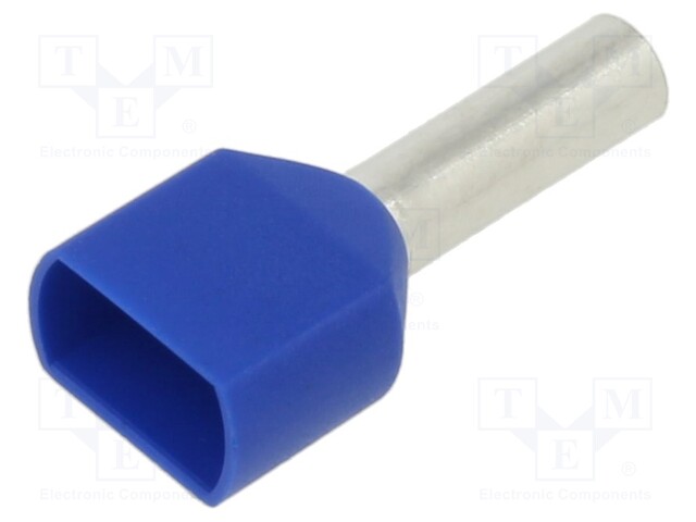 TERMINAL, WIRE FERRULE, 14AWG, BLU