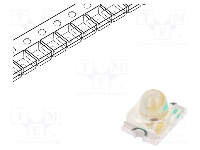 LED; SMD; 1209; red; 1300÷2700mcd; 3.2x2.4x2.4mm; 20°; 1.95÷2.5V