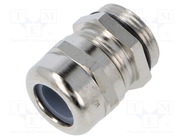 Cable gland; PG16; IP68; Mat: brass; Body plating: nickel