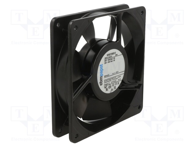 Fan: AC; axial; 230VAC; 119x119x25.4mm; 117m3/h; 37dBA; 2450rpm