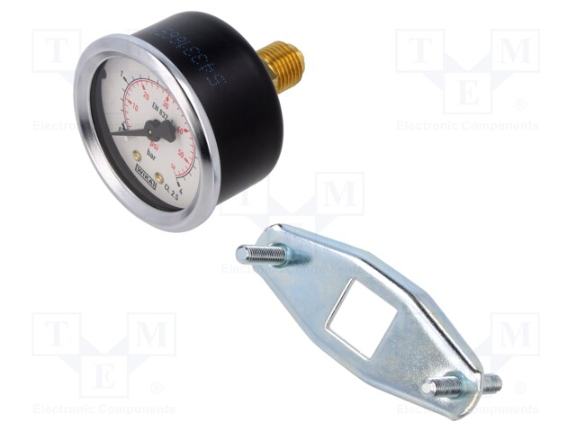 Manometer; 0÷4bar; 50mm; non-aggressive liquids,inert gases