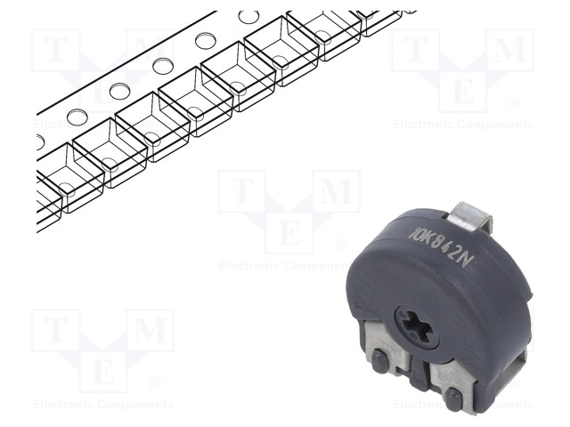 Potentiometer: mounting; single turn,horizontal; 10kΩ; 150mW; SMD