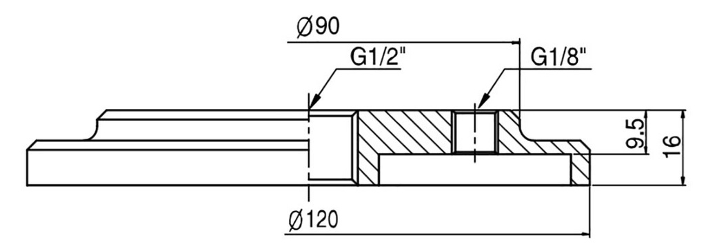 Suction cup mounting; G 1/2"; VB150,VF150