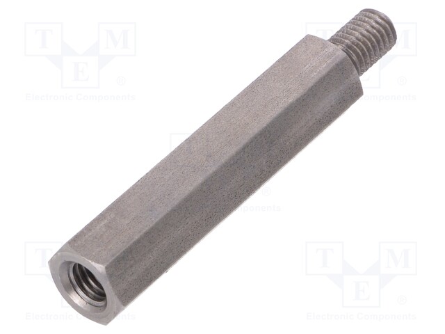 Screwed spacer sleeve; Int.thread: M8; 60mm; Ext.thread: M8