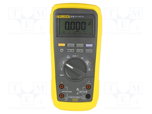 Digital multimeter; LCD (6000),with a backlit; Resol: 0.1°C