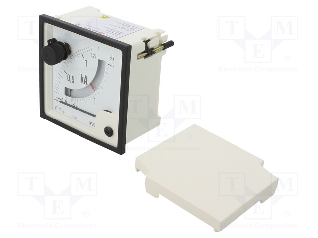 Meter: panel; analogue; 0/1,25÷1,5kA,0/1,25÷2,5kA; Iin: 5/6/10A