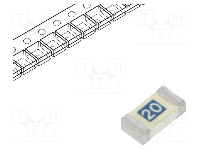 Fuse: fuse; quick blow; 20A; 32VDC; SMD; ceramic; Case: 1206; 501