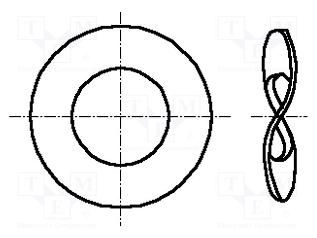 Washer; wave,spring; M3; D=8mm; h=0.5mm; spring bronze; DIN: 137B