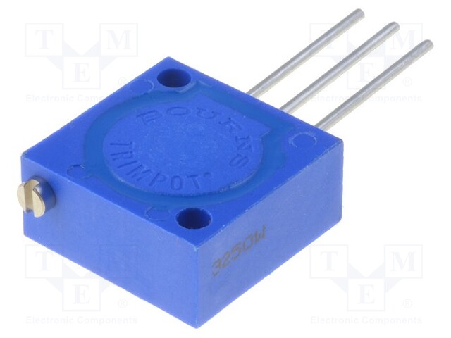 Potentiometer: mounting; vertical,multiturn; 10kΩ; 1W; screw,THT