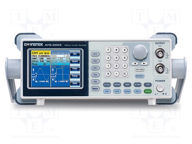 Generator: function; LCD TFT 3,5"; Channels: 2; f range: 5÷150MHz