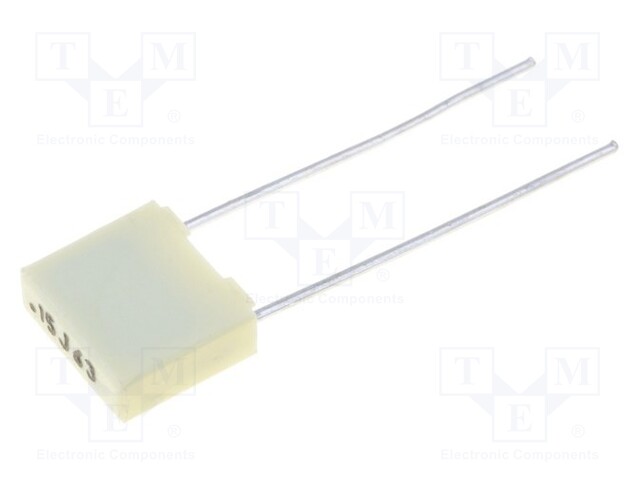 Capacitor: polyester; 150nF; 40VAC; 63VDC; Pitch: 5mm; ±10%