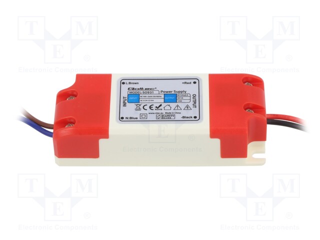 Power supply: switched-mode; LED; 12W; 12VDC; 1A; 100÷240VAC; IP20