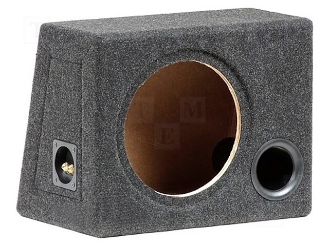 Car loudspeaker enclosure; MDF; black melange; textil; 25l; 250mm