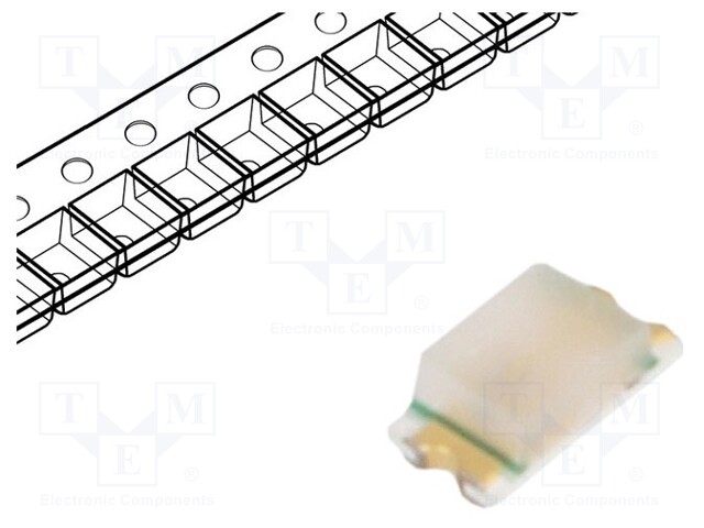 LED; SMD; 0603; red; 16÷40mcd; 1.6x0.8x0.55mm; 2.2V; 20mA; 54mW