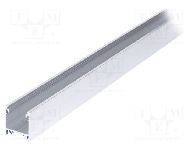 Profiles for LED modules; surface; natural; L: 2m; aluminium