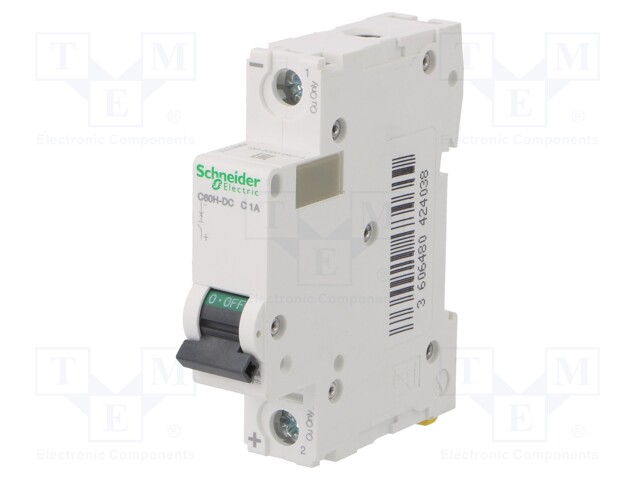 Circuit breaker; 500VDC; Inom: 1A; Poles: 1; DIN; Charact: C; 6kA