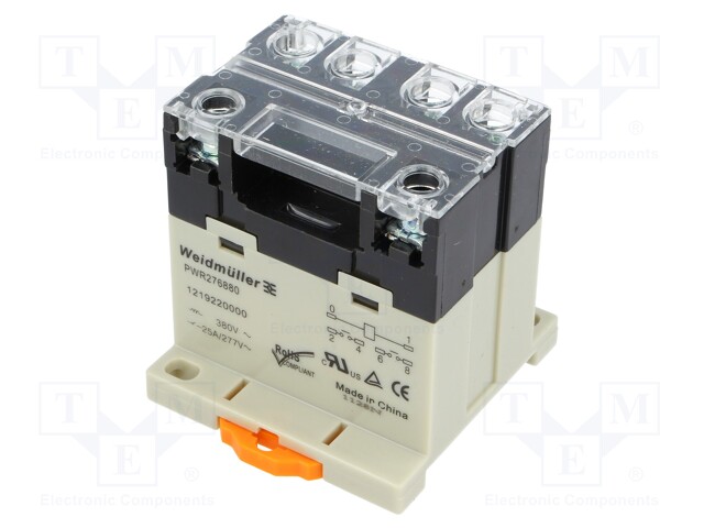 Relay: electromagnetic; DPST-NO; Ucoil: 380VAC; 25A; industrial