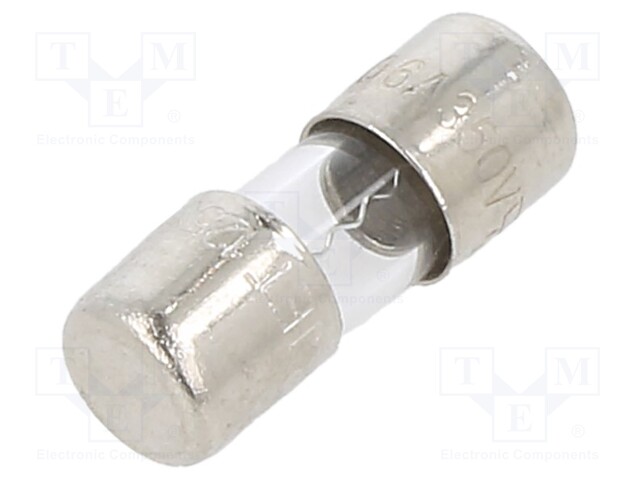 Fuse: fuse; quick blow; 6A; 350VAC; cylindrical,glass; 5x15mm; 2JQ