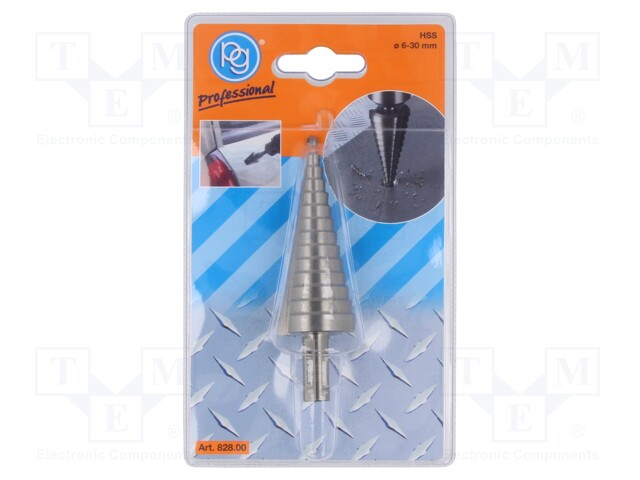 Drill bit; step,conical,multistep; Ø: 4÷30mm; Mounting: rod 10mm