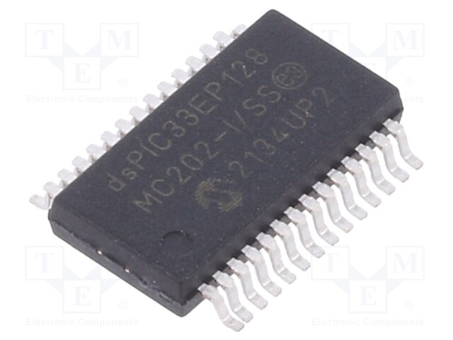 DsPIC microcontroller; SRAM: 16kB; Memory: 128kB; SSOP28; 0.65mm