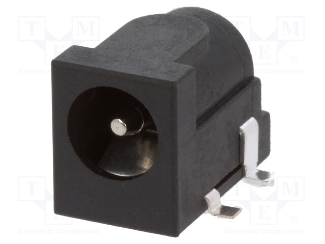 Socket; DC supply; male; 5,5/2,1-2,5mm; 5.5mm; 2.1mm; SMT; 5A; 12VDC