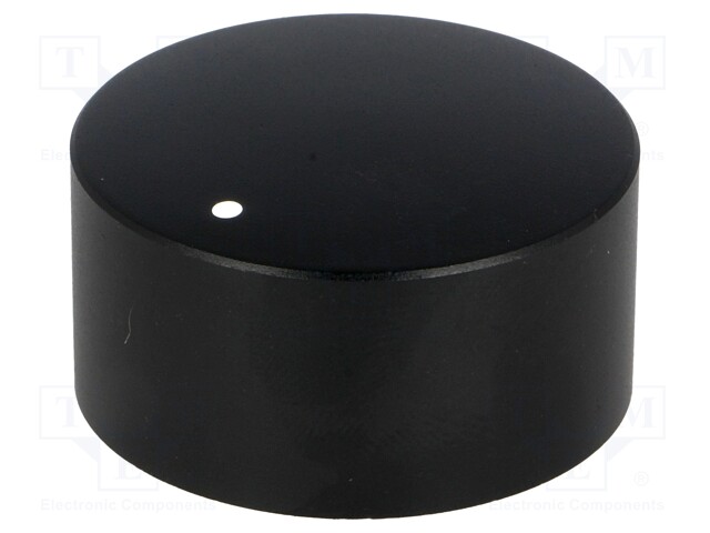 Knob; with pointer; aluminium,thermoplastic; Shaft d: 6mm; black