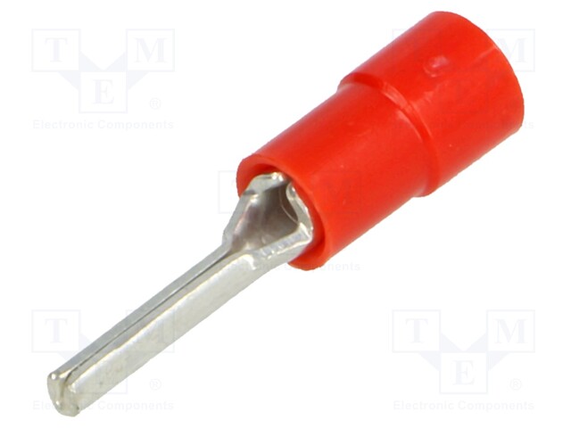 Wire pin terminal; Ø: 1.8mm; 0.25÷1.5mm2; crimped; for cable; red