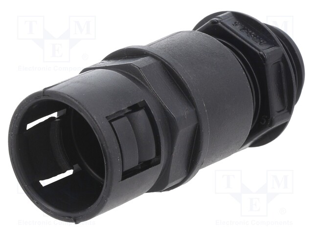 Straight terminal connector; ØBraid : 12mm; polyamide; -40÷110°C