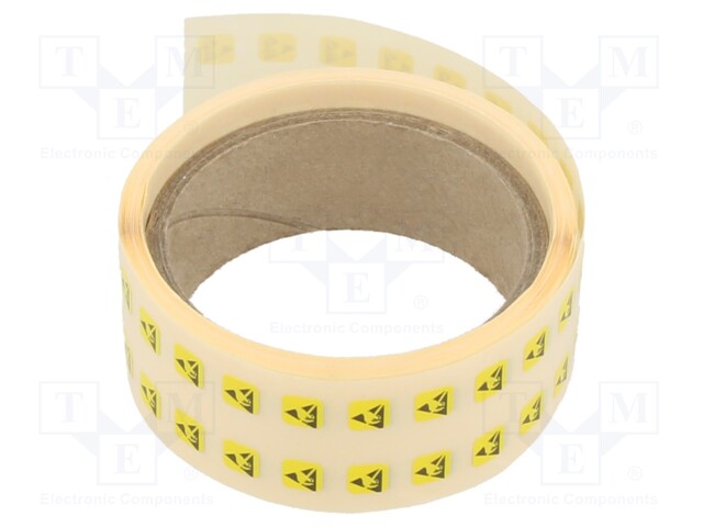 Self-adhesive label; ESD; 5x5mm; 1000pcs; yellow