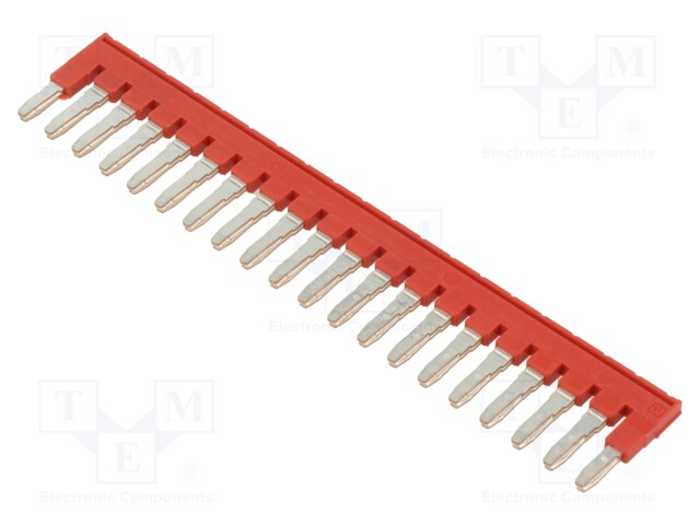 Comb bridge; ways: 20; red; Width: 6mm; UL94V-0