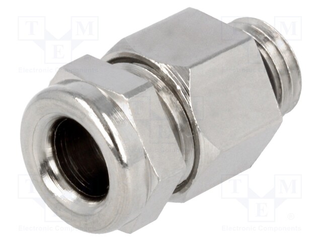 Cable gland; M8; IP68; Mat: brass; Body plating: nickel