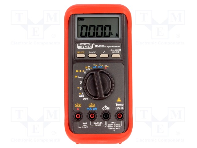 Digital multimeter; LCD (6000); 5x/s; VDC: 600m/6/60/600/1000V