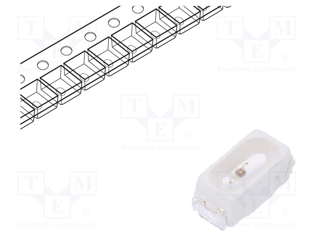 LED; SMD; 3014,PLCC2; yellow; 180÷430mcd; 3x1.32x1.4mm; 120°; 20mA