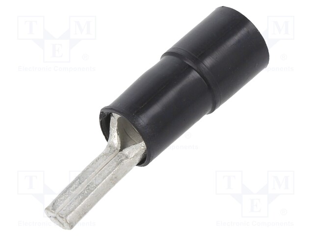 Tip: wire pin; Ø: 4.3mm; 10mm2; crimped; for cable; insulated; black