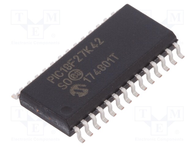 PIC microcontroller; Memory: 128kB; SRAM: 8192B; EEPROM: 1024B