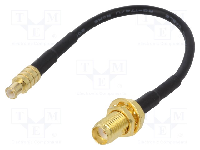 Antenna adapter; SMA-B socket,MCX-A plug; straight; 100mm