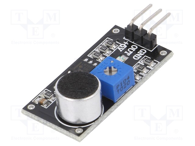 Sensor: sound; digital; 3.3÷5VDC; IC: LM393; 23x17x15mm