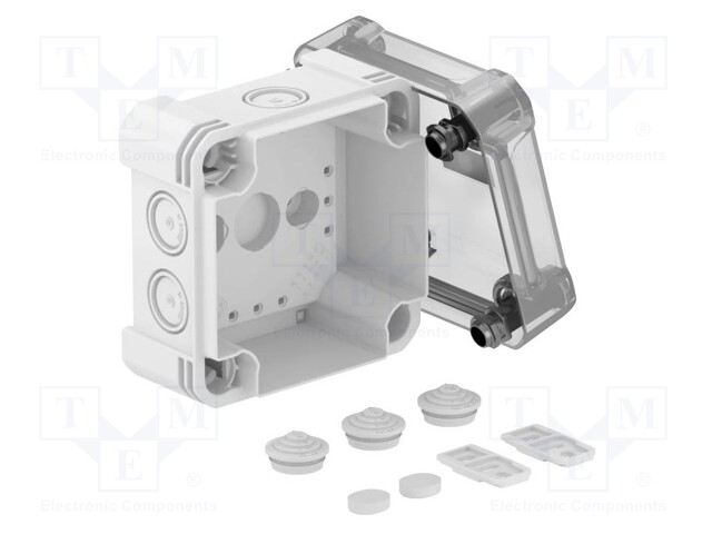 Enclosure: junction box; X: 114mm; Y: 114mm; Z: 60mm; polycarbonate