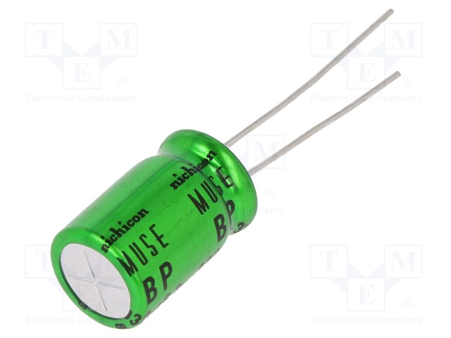 Capacitor: electrolytic; bipolar; THT; 330uF; 6.3V; Ø10x16mm; ±20%