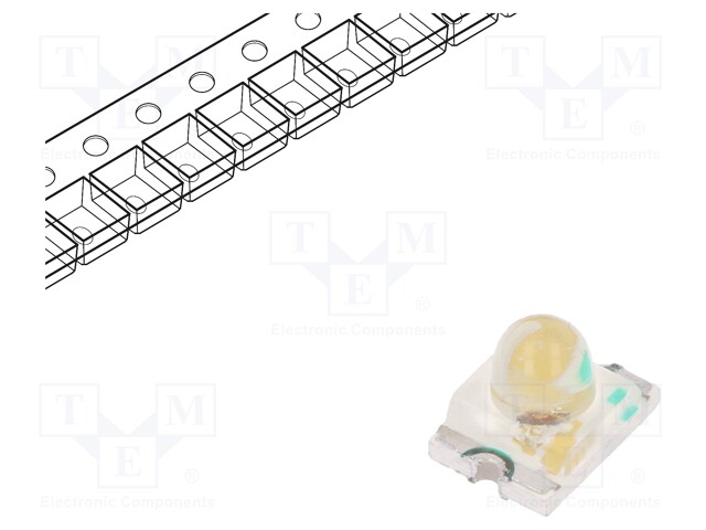 LED; SMD; 1209; red,hyper red; 7000÷9000mcd; 3.2x2.4x2.4mm; 20°