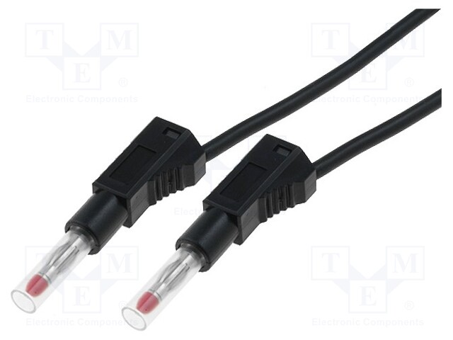 Test lead; 1m; black; 19A; Cond.cross sec: 1mm2