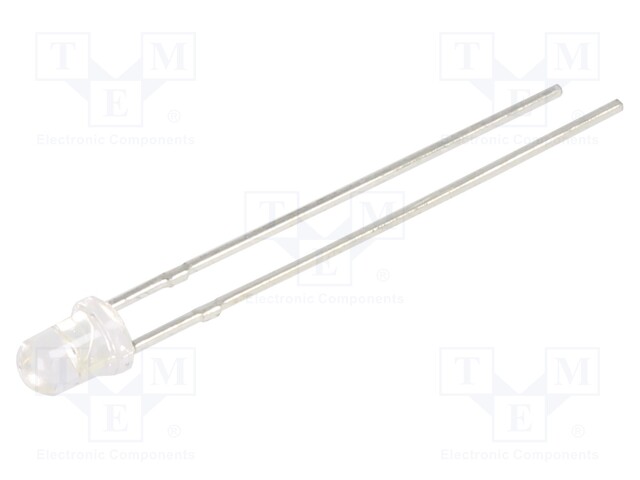 LED; 3mm; yellow; 270÷460mcd; 30°; Front: convex; 1.6÷2.6V; 65mW