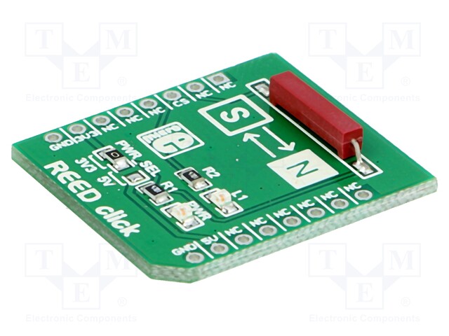 Click board; reed switch; GPIO; mikroBUS connector; 3.3/5VDC