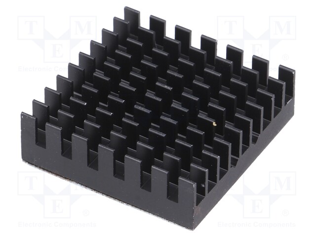 Heatsink: extruded; grilled; black; L: 31mm; W: 31mm; H: 9.5mm