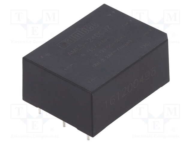 Converter: AC/DC; 5W; Uout: 24VDC; Iout: 0.1A; 80%; Mounting: PCB