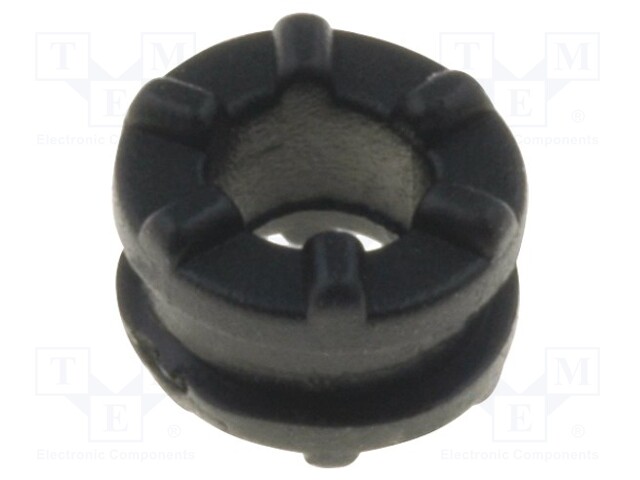 Grommet; Ømount.hole: 4.3mm; Panel thick: max.1.5mm; black; H: 4mm