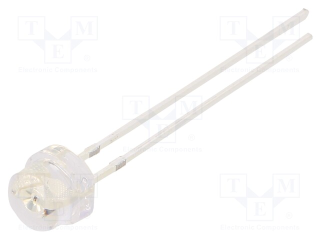 LED; yellow; 150÷220mcd; 100°; Front: convex; 5V; 2.54mm; THT