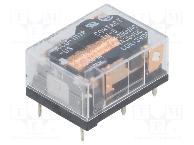 Relay: electromagnetic; SPST-NO; Ucoil: 3VDC; 10A/250VAC