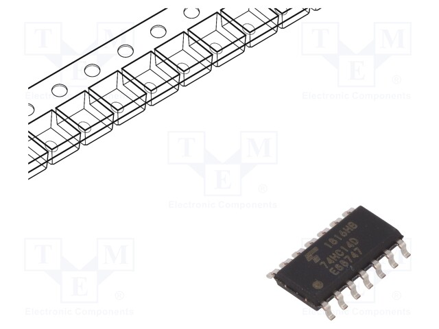 IC: digital; inverter,Schmitt trigger; Channels: 6; C²MOS; SMD