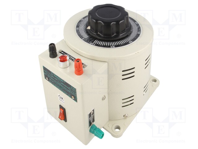 Variable autotransformer; 230VAC; Uout: 0÷260V; 6.5A; 8.9kg